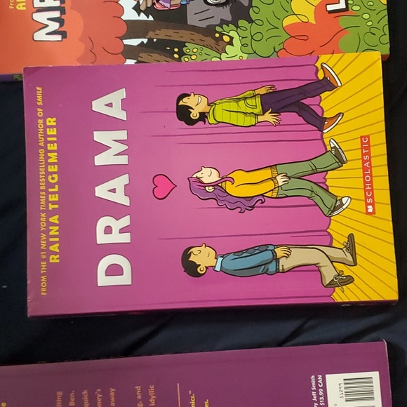 : 3 book lot mr.wolf's class bone the great cow race and drama - Picture 5 of 10